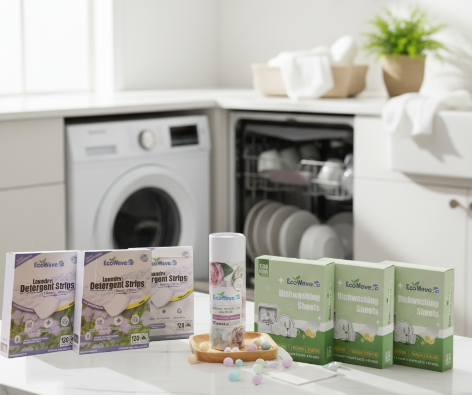 EcoWave Combo Pack – 3x Перилни кърпички + 3x кърпички за Съдомиялна + ПОДАРЪК ПЕРЛИ НА СВЕЖЕСТТА